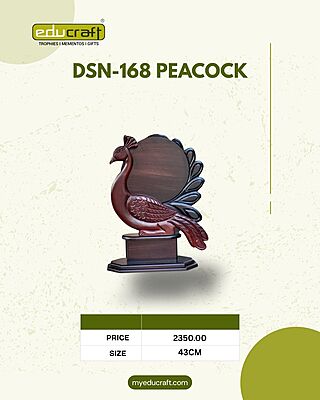 DSN-168 43CM CARVED HANDICRAFT (PEACOCK)