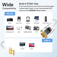 DTECH USB to Serial RS232 Adapter Cable – USB to DB9 Converter