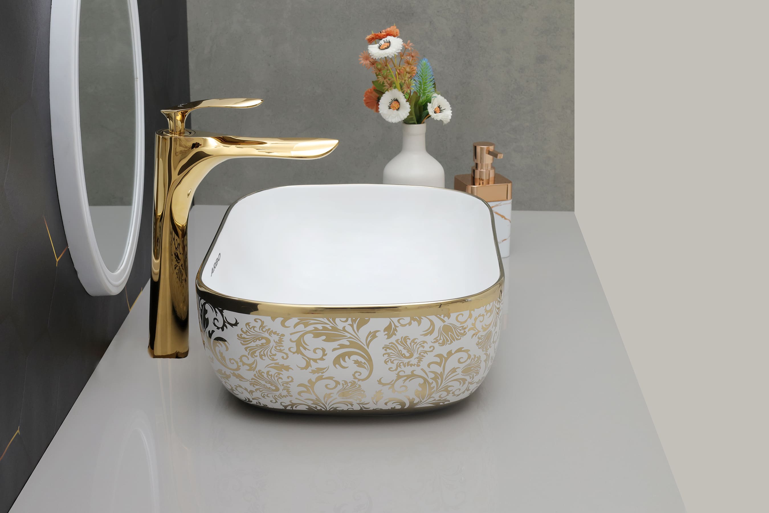 18" x 13" x 5" Inch Designer Table Top Basin