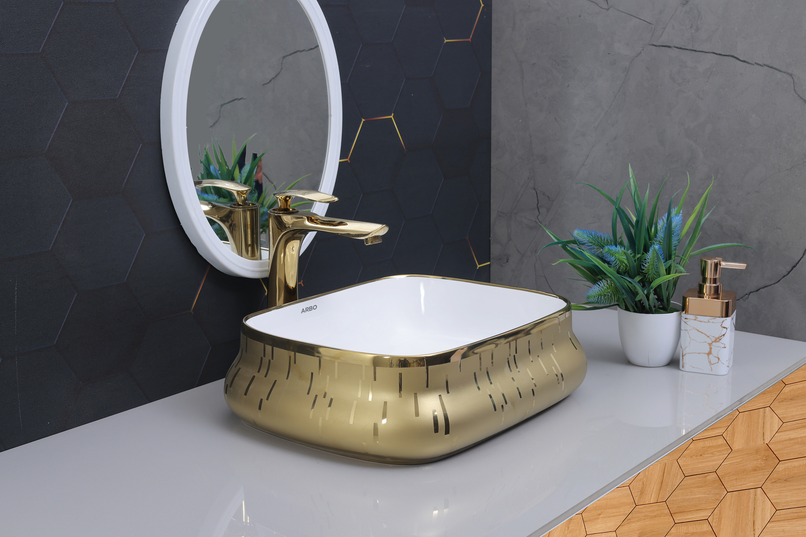 17" x 14" x 6" Inch Designer Table Top Basin