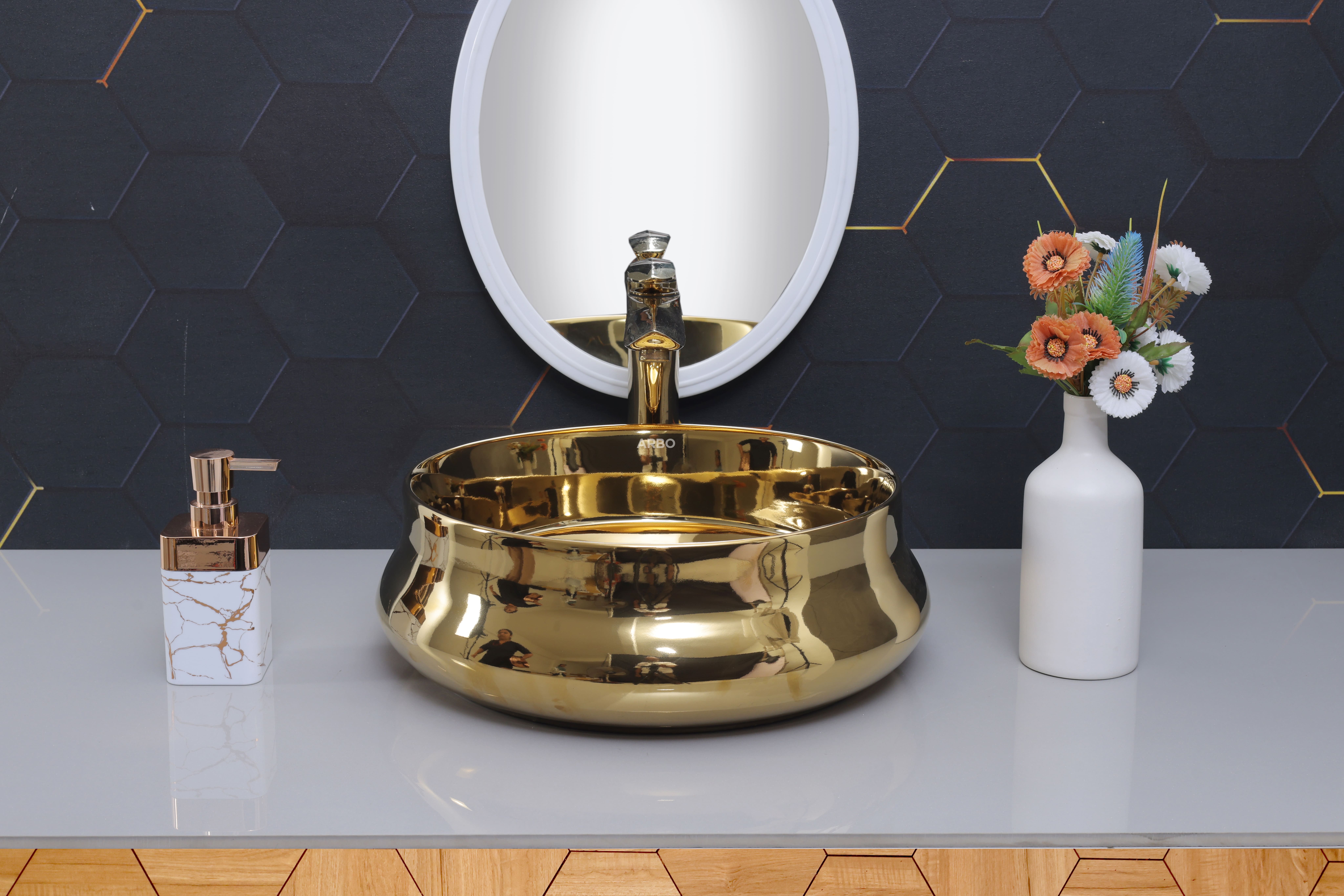 16" x 16" x 5” Inch Designer Table Top Basin