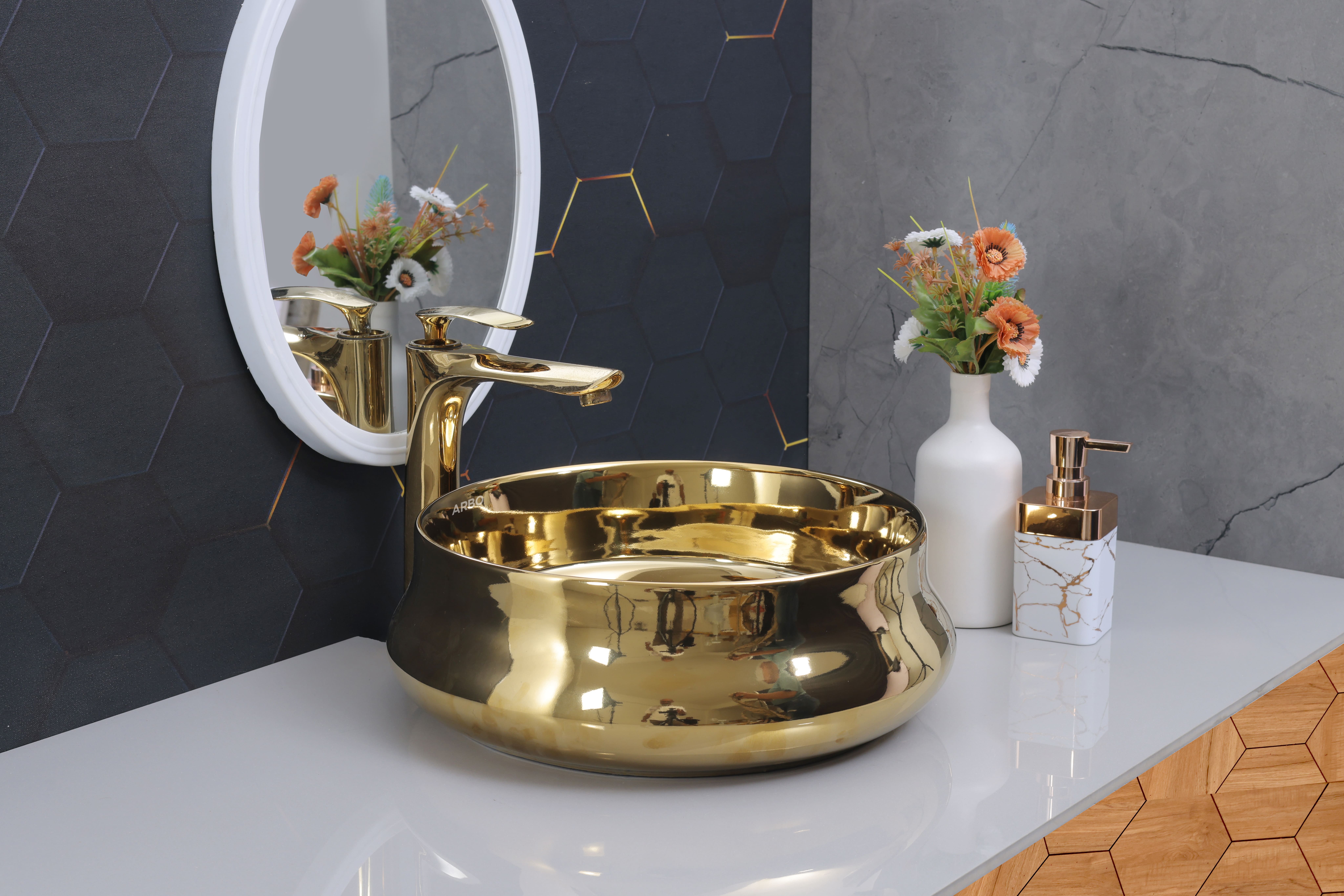 16" x 16" x 5” Inch Designer Table Top Basin