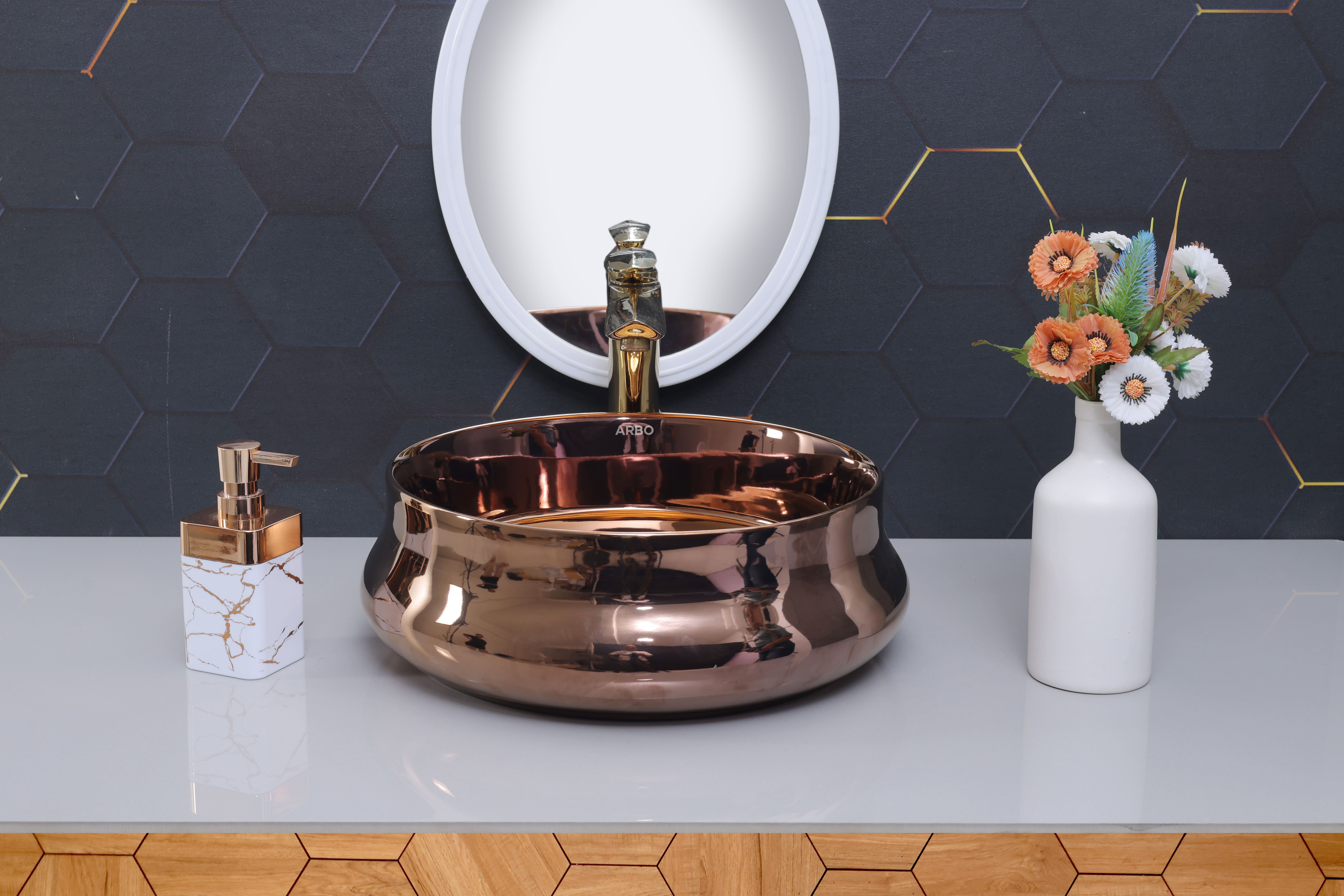 16" x 16" x 5” Inch Designer Table Top Basin