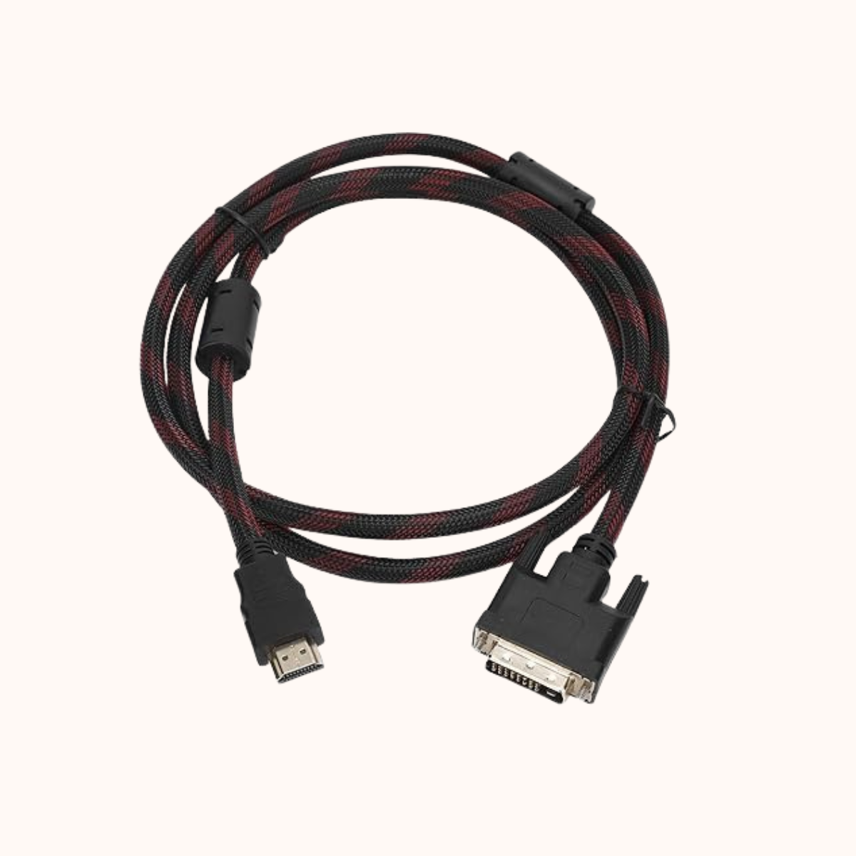 DVI 24+1 to HD Multimedia Interface Cable, High Shielding PVC + Woven Mesh HD Multimedia Interface to DVI Cable Adapter for Tablet PC for Projector
