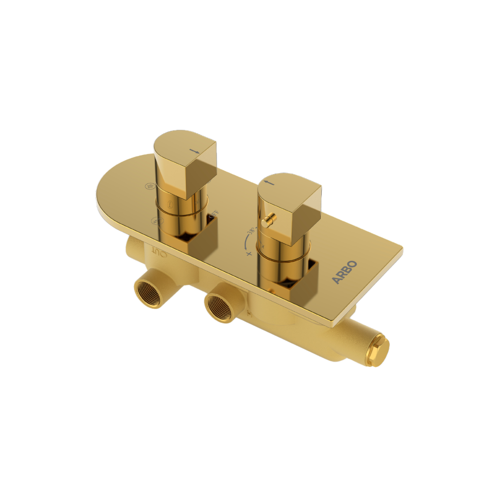 2 Inlet 3 Outlet Thermostatic Diverter Body With Upper Part Set