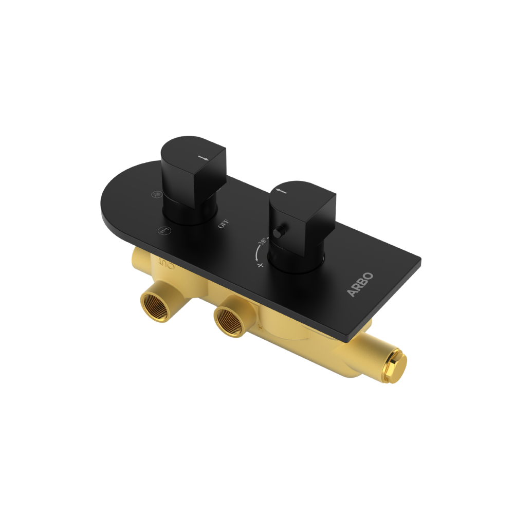 2 Inlet 3 Outlet Thermostatic Diverter Body With Upper Part Set