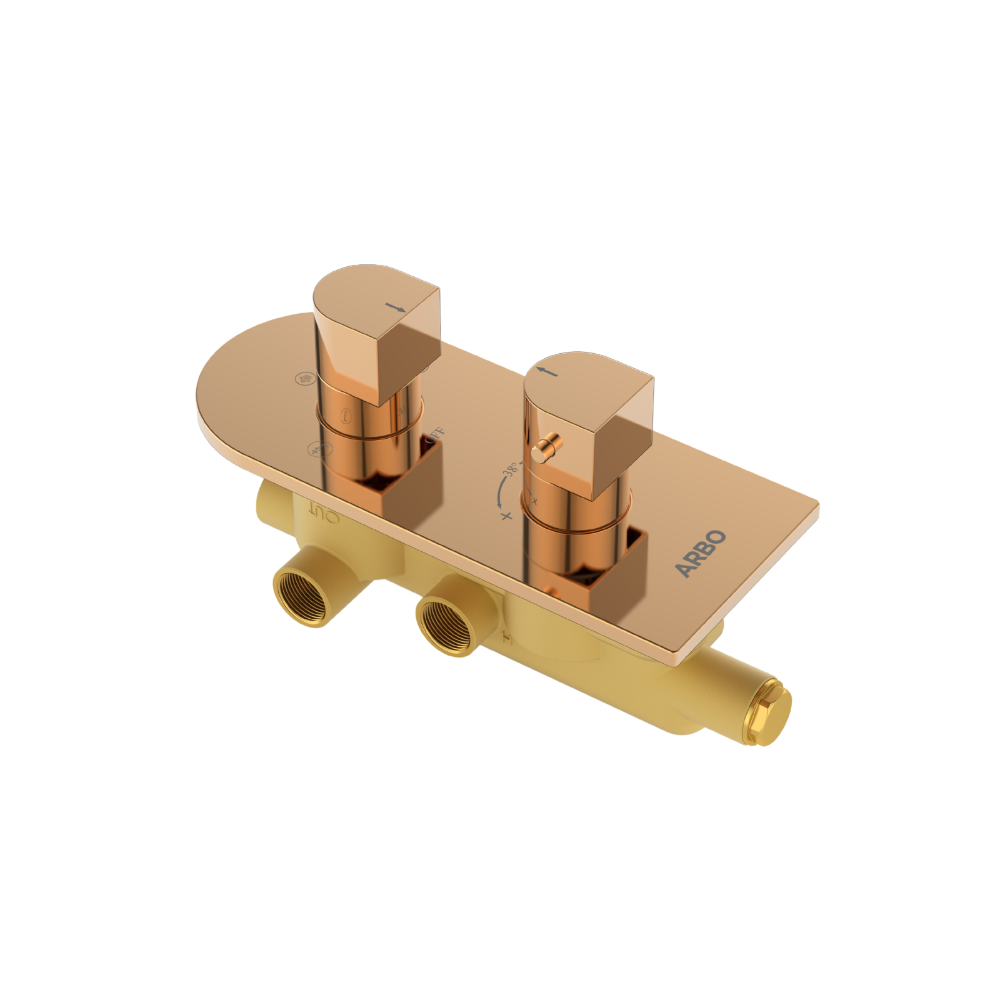 2 Inlet 3 Outlet Thermostatic Diverter Body With Upper Part Set