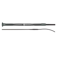 Fleck Dressage Whips - Woven Nylon Cover PU Contact Grip - Black - 110cm