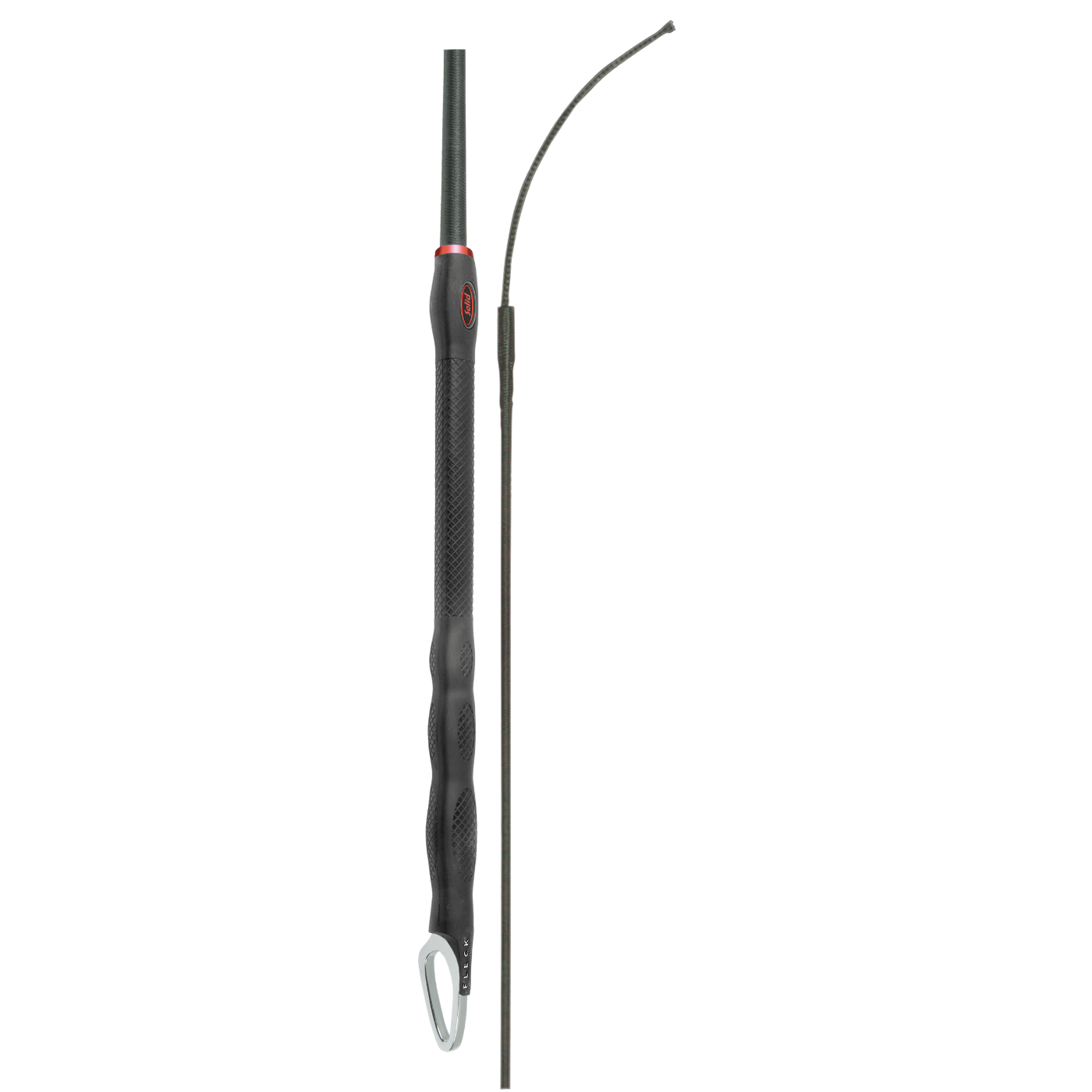 Fleck Dressage Whips - Nylon Weave with Triple Balance Solid Grip/Black - 110cm