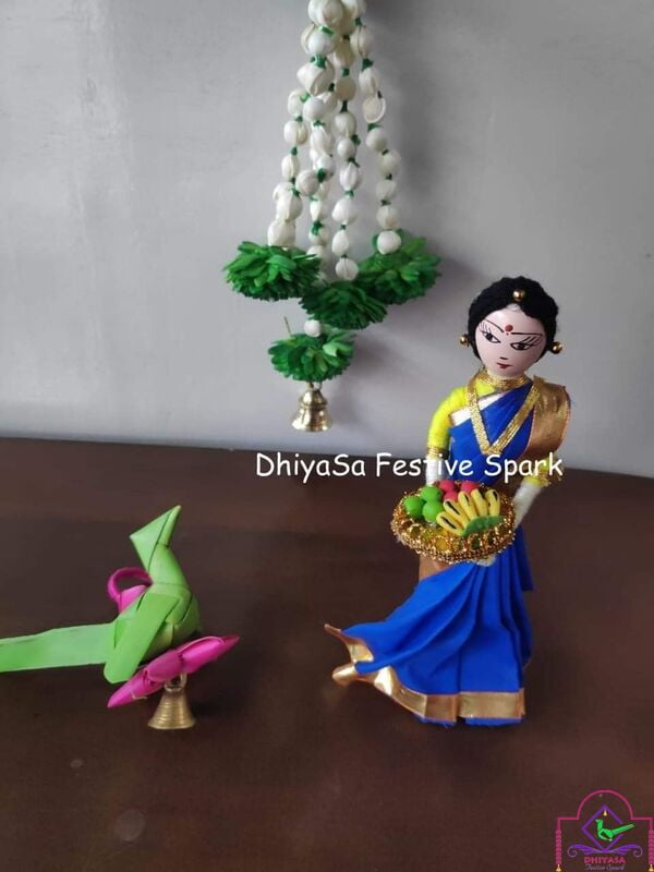 Lady Doll Holding Plate