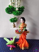 Lady Doll Holding Plate