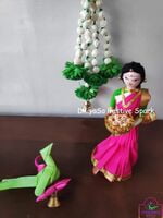 Lady Doll Holding Plate