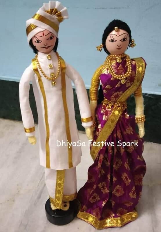 Couple Woollen Doll Set Couple Woollen Doll Set