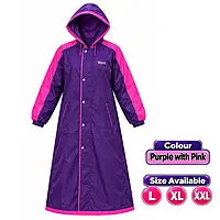 Real DYNA | Long Coat | Purple with Pink | Rainwear