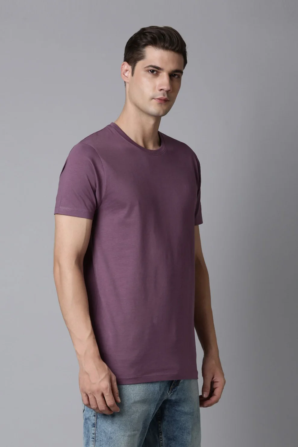 Cotton Plain Round Neck Tshirt