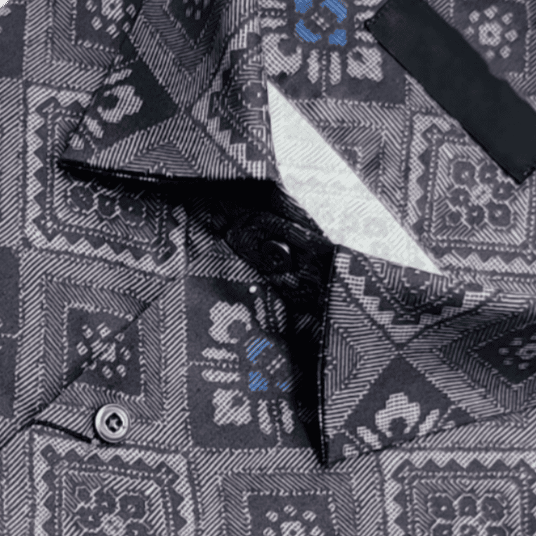 Dark Grayish Purple Printed Shirt