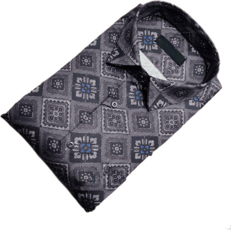 Dark Grayish Purple Printed Shirt