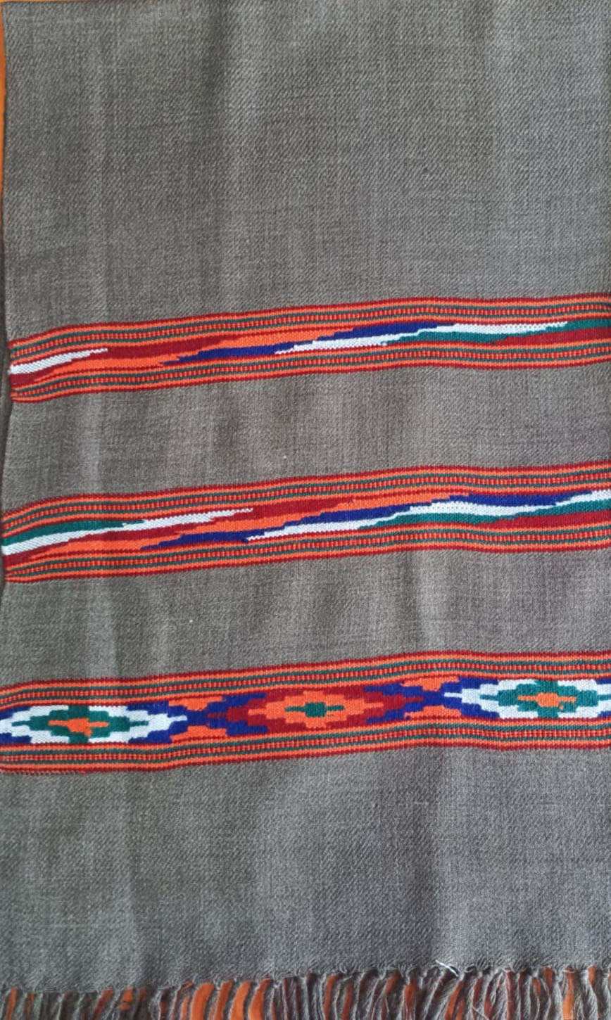 Dark grey Handloom Mufler