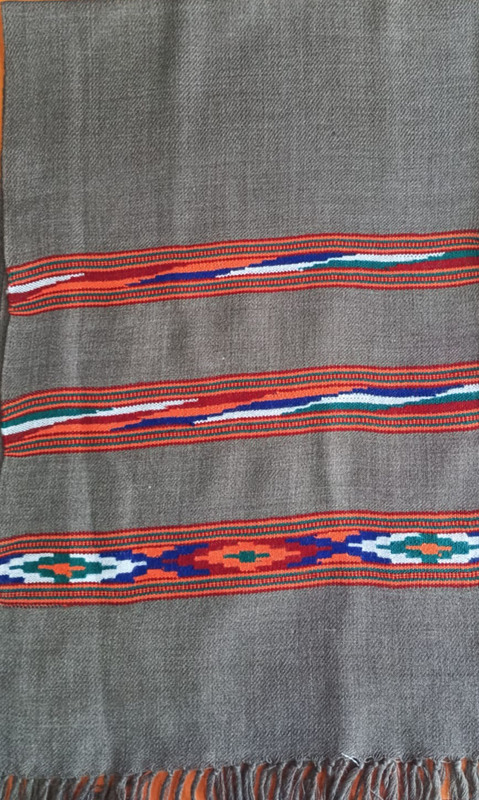 Dark grey Handloom Mufler