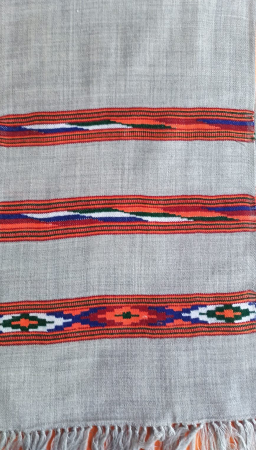 Dark light Hand loom Mufler