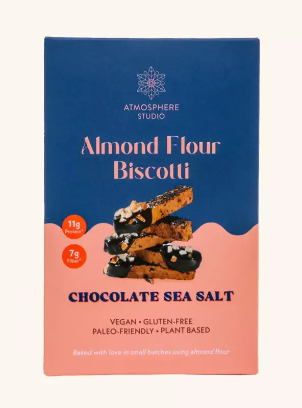 Dark Chocolate Sea Salt Biscotti (Gluten Free)