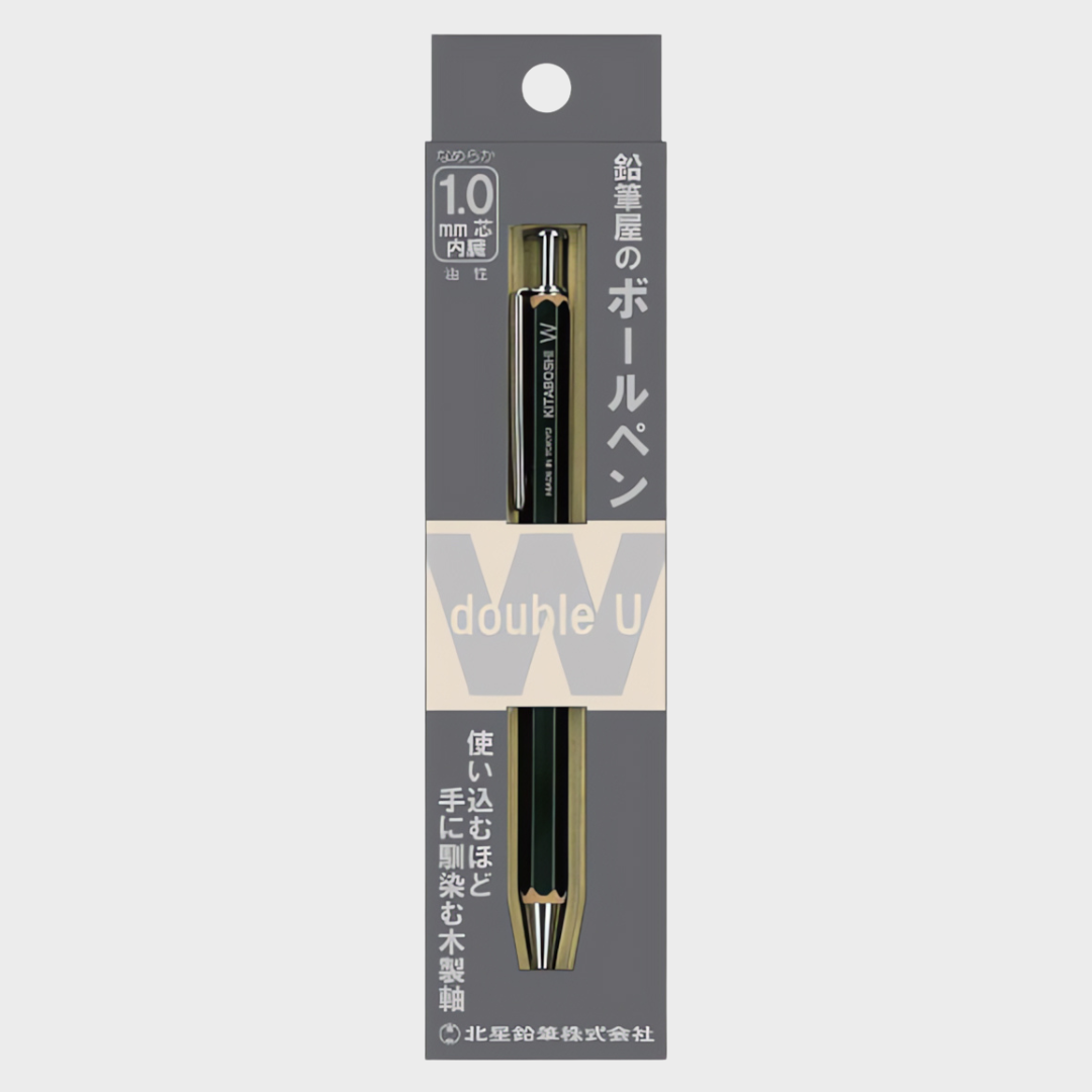 Kitaboshi | Ballpoint Pen | 1.0mm | Black Ink | W-600DG | Dark Green