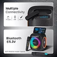 Portronics Dash 10 50W Wireless Bluetooth Party Speaker With Dual Wireless Karaoke Mic Portronics Dash 10 50W Wireless Bluetooth Party Speaker With Dual Wireless Karaoke Mic