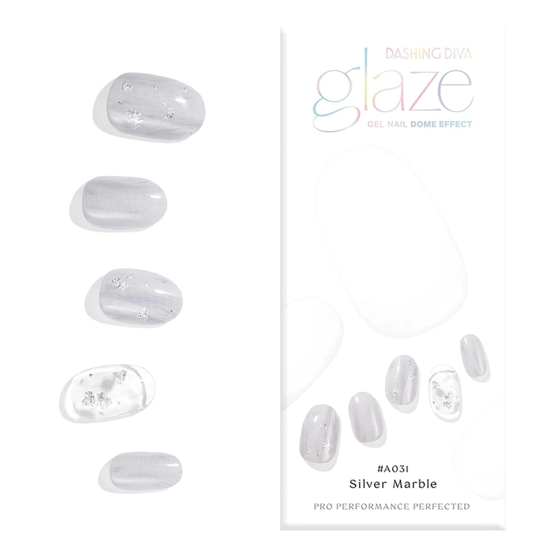 Dashing Diva Glaze Silver Marble