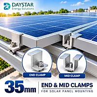 35mm End Clamp and Mid Clamp for Solar Panel Mounting