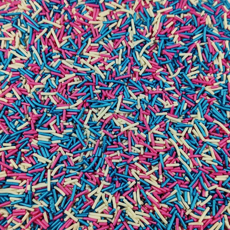 Dazzling Sprinkles Vermicelli White,Pink,Blue| 50g