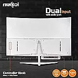 Frontech MON-0081 – 32" curved borderless monitor with vivid display, 80.01cm screen, and ultra-slim bezels for immersive viewing.