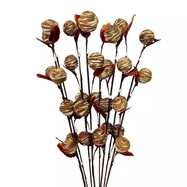 Brown sola rope ball stick for rustic floral décor, bouquet fillers, and eco-friendly home decor