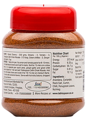 Tablespoon Delhi Chole Masala Tablespoon Delhi Chole Masala