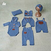 Denim Style Romper - Newborn