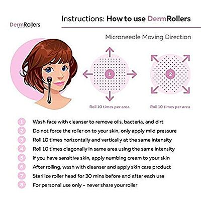 Derma Roller 0.5mm For Face Acne Scars Remover Pack of 2 Derma Roller 0.5mm For Face Acne Scars Remover Pack of 2
