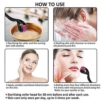 Derma Roller 0.5mm For Face Acne Scars Remover Pack of 2 Derma Roller 0.5mm For Face Acne Scars Remover Pack of 2