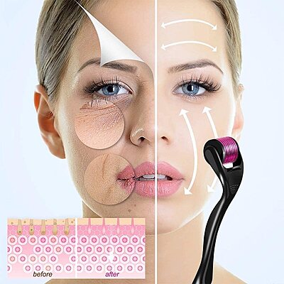 Derma Roller 0.5mm For Face Acne Scars Remover Pack of 2 Derma Roller 0.5mm For Face Acne Scars Remover Pack of 2