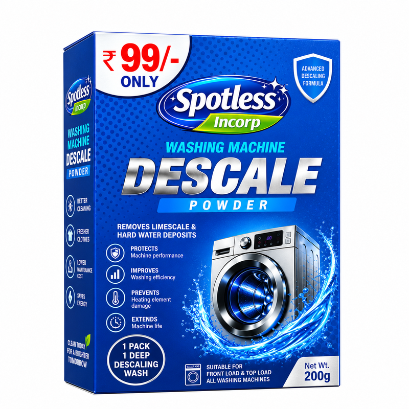 Descale Powder for Washing Machines, Kettles, Coffee Machines & Household Appliances | Removes Limescale, Mineral Deposits & Scale Build-Up | Easy-to-Use Descaling Cleaner