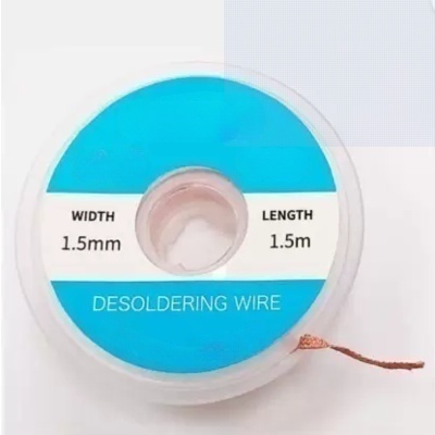 Desoldering Wire 1.5mmx1.5M (150cm) i1-1515 Simple (Round Tip) Desoldering Wire 1.5mmx1.5M (150cm) i1-1515 Simple (Round Tip)