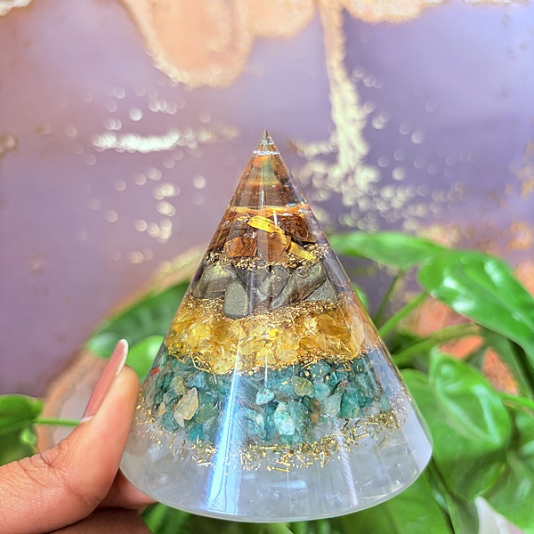 Conical Dhan Yog Resin Pyramid