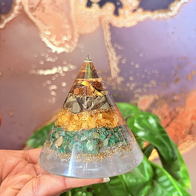 Conical Dhan Yog Resin Pyramid
