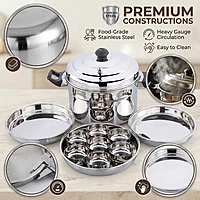 Granny Kitchen Express Stainless Steel Dhokla Maker Idli Cooker | Multipurpose Idli Dhokla Steamer
