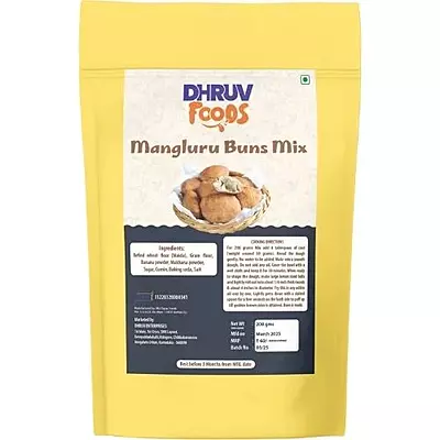 Dhruv Foods Mangaluru Buns Mix – Authentic Coastal Delight- 200g