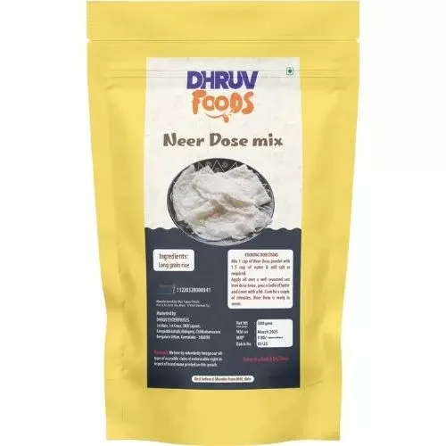 Dhruv Foods Neer Dose Mix – Soft & Authentic Coastal Delight- 500g
