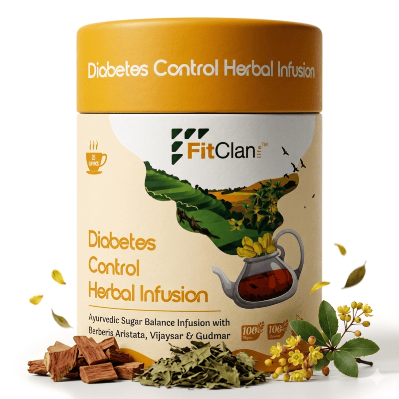 Diabetes Control Herbal Tea | Ayurvedic Sugar Balance Tea with Gudmar & Vijaysar