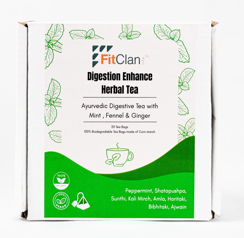 Digestion Enhance Herbal Tea | Ayurvedic Digestive Tea with Fennel, Ginger & Mint