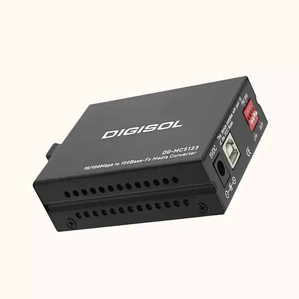 Digisol 100Base-TX/Fx Single Fiber Media Converter, DG-MC5123S-PRLV12