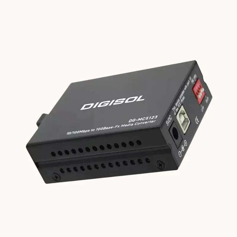 Digisol 100Base-TX/Fx Single Fiber Media Converter, DG-MC5123S-PRLV12