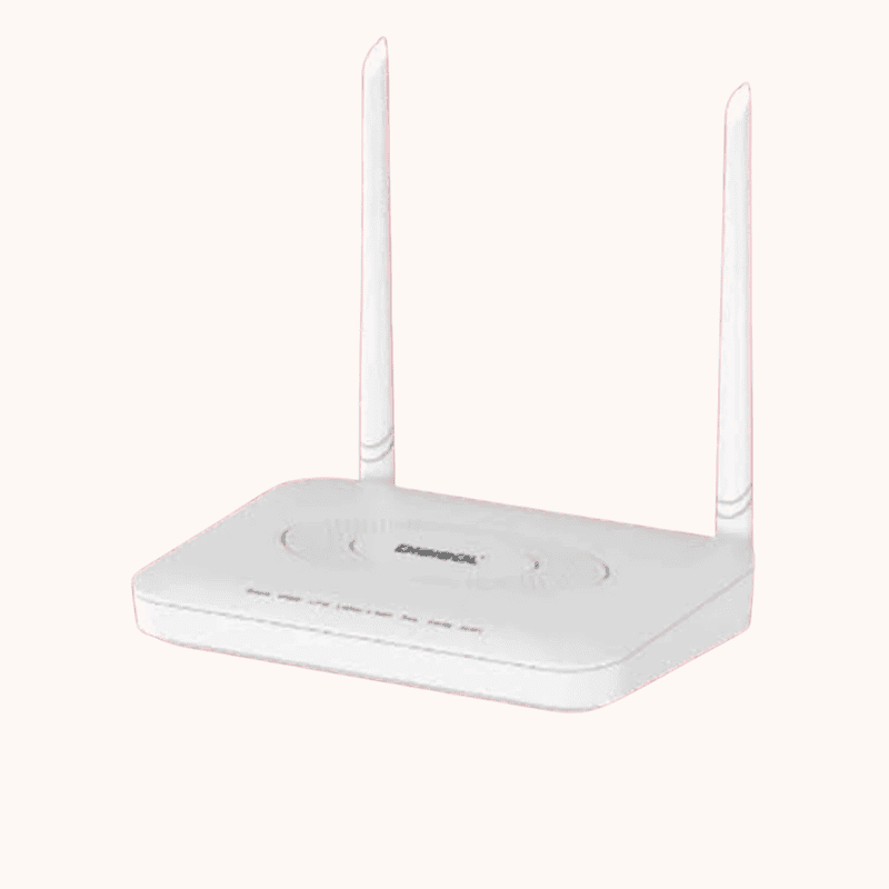 Digisol GPON/GEPON ONU 300Mbps Wi-Fi Router with 1 PON, 1 GE Port, 3 FE Port & 2 FXS Port DG-GR4342L