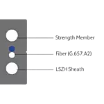 Digisol Channel SCS FTTH Drop Cable SM 2 Core LSZH